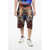 Balmain Double-Pleated Carpet Nylon Shorts Multicolor