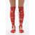 Maison Margiela Silk Blend Lace-Up Tabi Thing-Highs Red