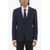 CORNELIANI Cc Collection Jacquard Cotton Reward Blazer With Peak Lapel Blue