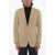 CORNELIANI Id Herringbone Silk And Cashmere Blazer Beige