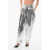 Balmain Pleated High-Waisted Baggy-Fit Pants Metallic Effect Silver