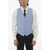 CORNELIANI Cc Collection Two-Tone Virgin Wool Waistcoat With Back Adjus Blue