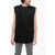 Jil Sander Draped Neck Silk Blend Tank Top Black