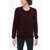 CORNELIANI Ribbed Crewneck Sweater Burgundy