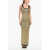 Balmain Sleeveless Dress Coated Effect Gold