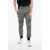 Balmain Double Jersey Biker Sweatpants With Monogram Motif Black & White