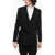 Balmain Wrap Designed Cotton Blend Blazer With Peak Lapel Black