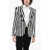 Balmain Double-Breasted Awning Striped Blazer With Peak Lapel Black & White