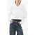 John Richmond Pistil Cropped Sweatshirt With Embossed Logo White