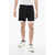 Balmain Double-Layered Running Shorts With Side Logoed Bands Black