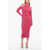 Balmain Knitted Off-Shoulder Dress Pink