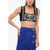 Balmain Rhinestone Embelished Cropped Top Black