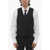 CORNELIANI Trend Solid Color Virgin Wool Waistcoat With Jetted Pocket Blue