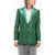 John Richmond Embroidered Ranbu Blazer With Peak Lapel Green