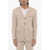 CORNELIANI Cc Collection Linen Blend Unlined Refined 3-Button Blazer Beige