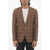 CORNELIANI Cc Collection Plaid Motif 2-Button Blazer With Flap Pockets Brown