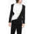 Balmain Double-Layered Deconstructed Blazer With Shawl Lapel Black & White