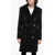 Balmain Double-Breasted Eco-Shearling Coat With Logoed Buttons Black