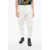 Balmain Tapered Fit Denim Cargo Pants White