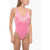 Balmain Balmain X Barbie Embossed Print Swimsuit Pink