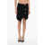 Balmain Tweed Miniskirt With Logoed Buttons Black