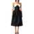 Self-Portrait Self-Portrait Taffeta Contrast Bow Midi Dress Black