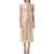 Self-Portrait Self-Portrait Pearl Trim Sequin Midi Dress Beige