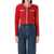 Self-Portrait Self-Portrait Textured Knit Cardigan RED