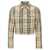 Burberry Burberry Check Denim Jacket Beige