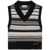 Ganni Ganni Wool Blend Striped Vest Black