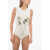 Maison Margiela Mm6 Stretch Bodysuit With Floral Print White