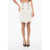 Balmain Crepe-De-Chine High-Waisted Skirt With Jewel Buttons White