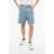 Balmain 5-Pocketed Light Wash Denim Shorts Light Blue