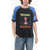 Balmain Crew Neck Signal Cotton T-Shirt With Print Multicolor