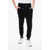 Balmain Monogram Patterned Neoprene Biker Sweatpants Black