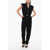 Balmain Sleeveless Pleated Jumpsuit Black