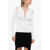 Balmain Long Sleeved Top With Criss-Cross Details White