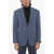 CORNELIANI Gingham Patterned Leader Soft Wool Blend Blazer Blue