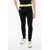 Balmain Neon Detailed Cotton Biker Sweatpants Black