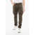 Balmain Denim Cargo Pants With Biker Details Brown