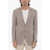 CORNELIANI Hopsack Side Vents Notch Lapel Academy 2-Button Blazer Beige