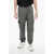 Balmain Monogram Nylon Cargo Sweatpants With Cuffs Black & White