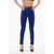 Balmain High-Waisted Skinny Denims With Visible Stitching Blue