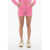 Balmain Barbie Velvet Drawstringed Shorts Pink