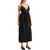 Ganni Nylon Midi Dress In Seven BLACK