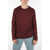 CORNELIANI Solid Color Silk Crew-Neck Sweater Burgundy