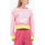 Balmain Barbie Logoed Sweatshirt With Patchwork Pink