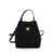 Versace 'La Medusa' Black Bucket Bag With Maxi Logo Lettering And Medusa Motif In Canvas Woman Black