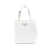 Prada Prada Floral-Embossed Leather Tote Bag White