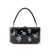 Prada Prada Floral-Printed Patent Leather Clutch Black